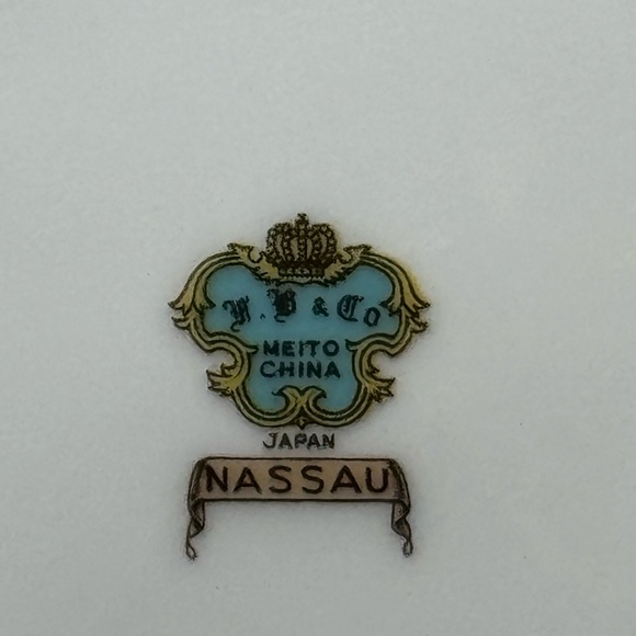 Meito China, Japan, Nassau Bread & Butter, Dessert Plates, Floral /Gold, set 6 - Picture 8 of 10